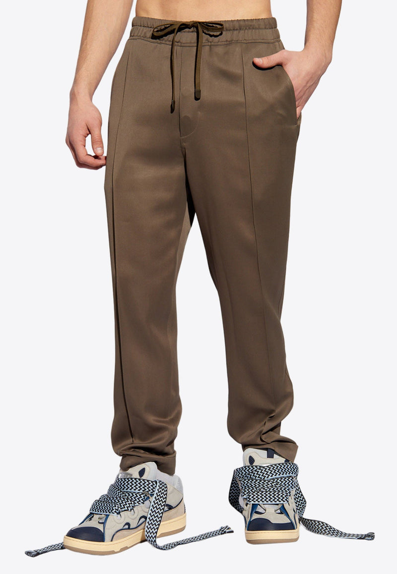 Pintucked Cady Track Pants