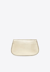 Reva Metallic Leather Clutch Bag