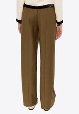 Wide-Leg Tailored Wool Pants