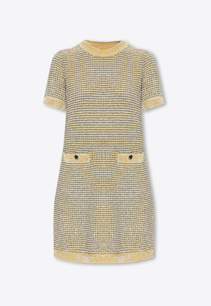 Textured Velvet Mini Dress