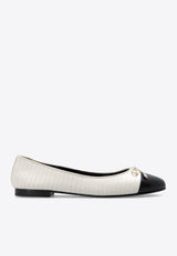 Cap-Toe Quilted Leather Ballet Flats