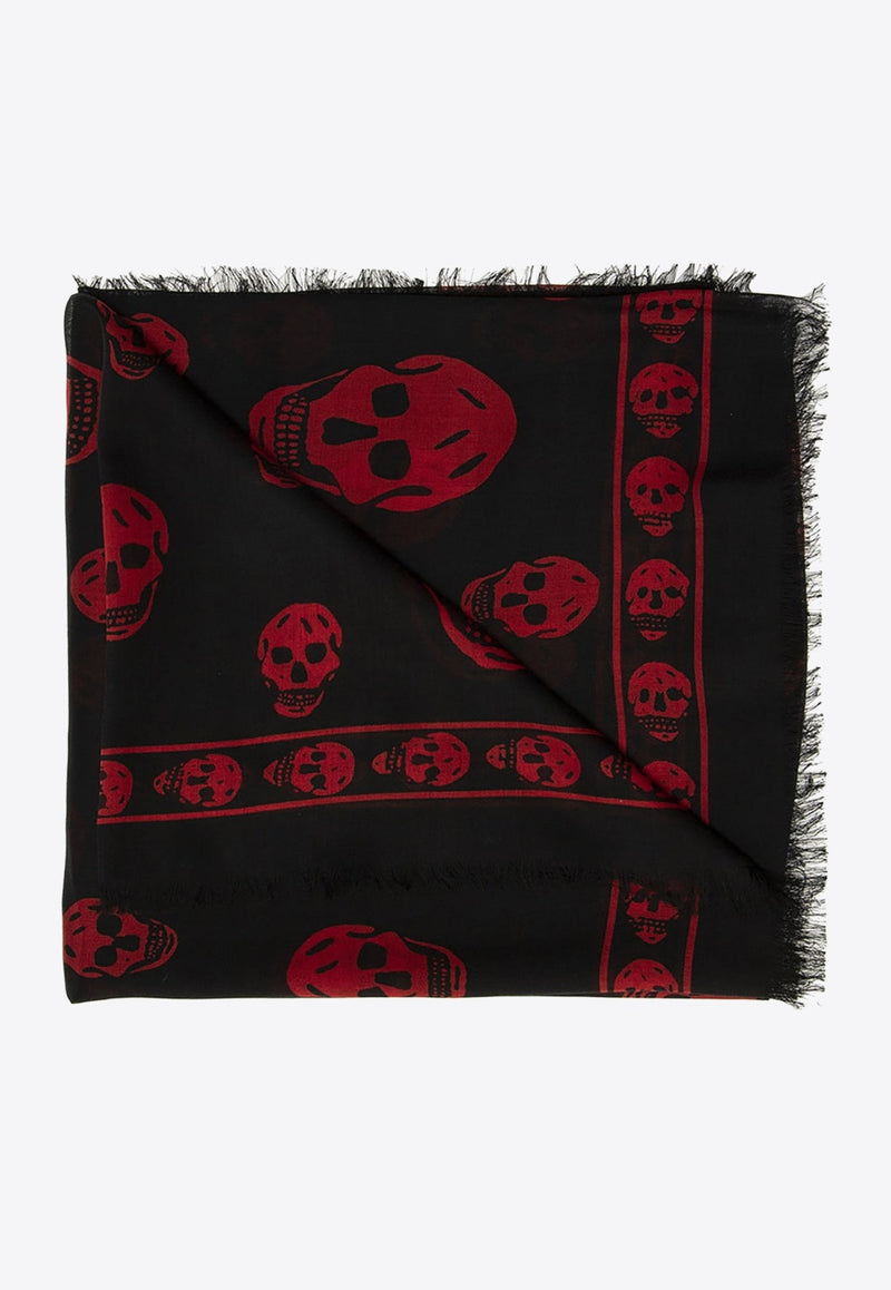 All-Over Skull Motif Scarf