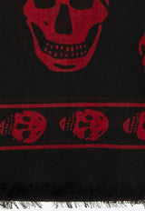 All-Over Skull Motif Scarf