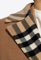 Reversible Check Wool Trench Coat