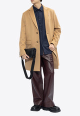 Single-Breasted Wool Cashmere Coat