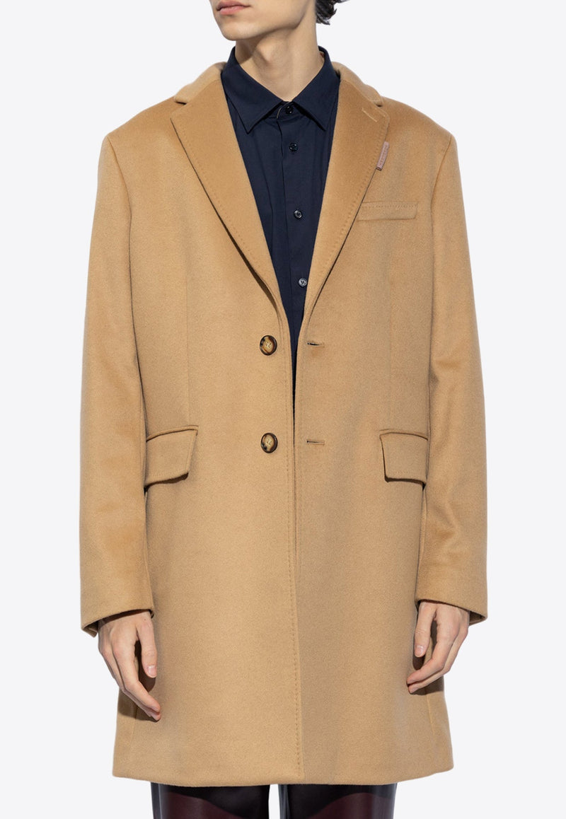 Single-Breasted Wool Cashmere Coat