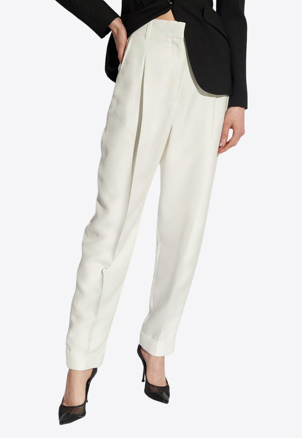 Pleat-Front Slim Peg Pants