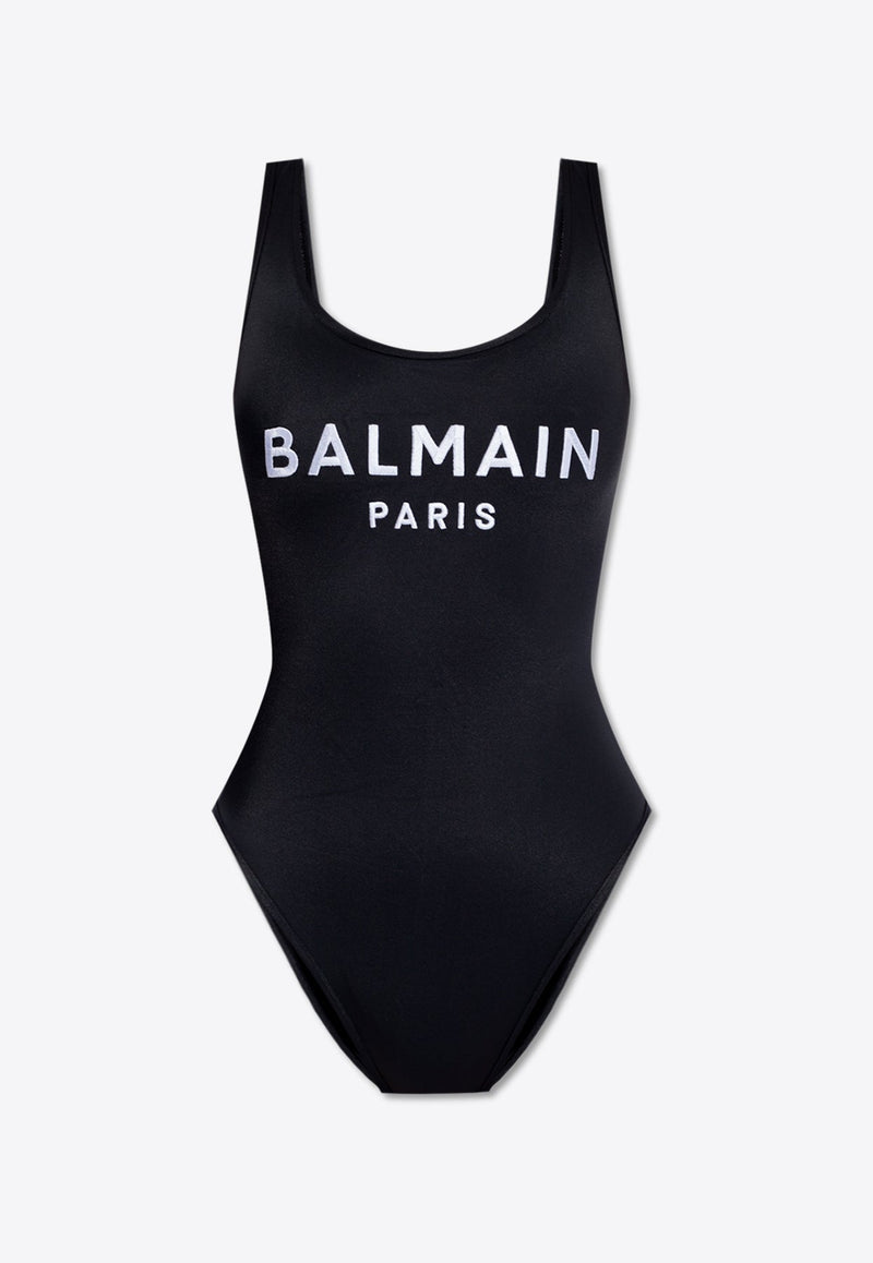 Logo Embroidered One-Piece Swimsuit