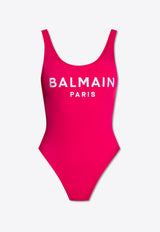 Logo Embroidered One-Piece Swimsuit