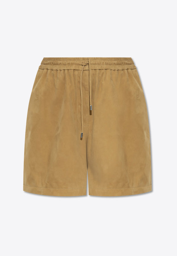 Anagram Embossed Mid Waisted Shorts