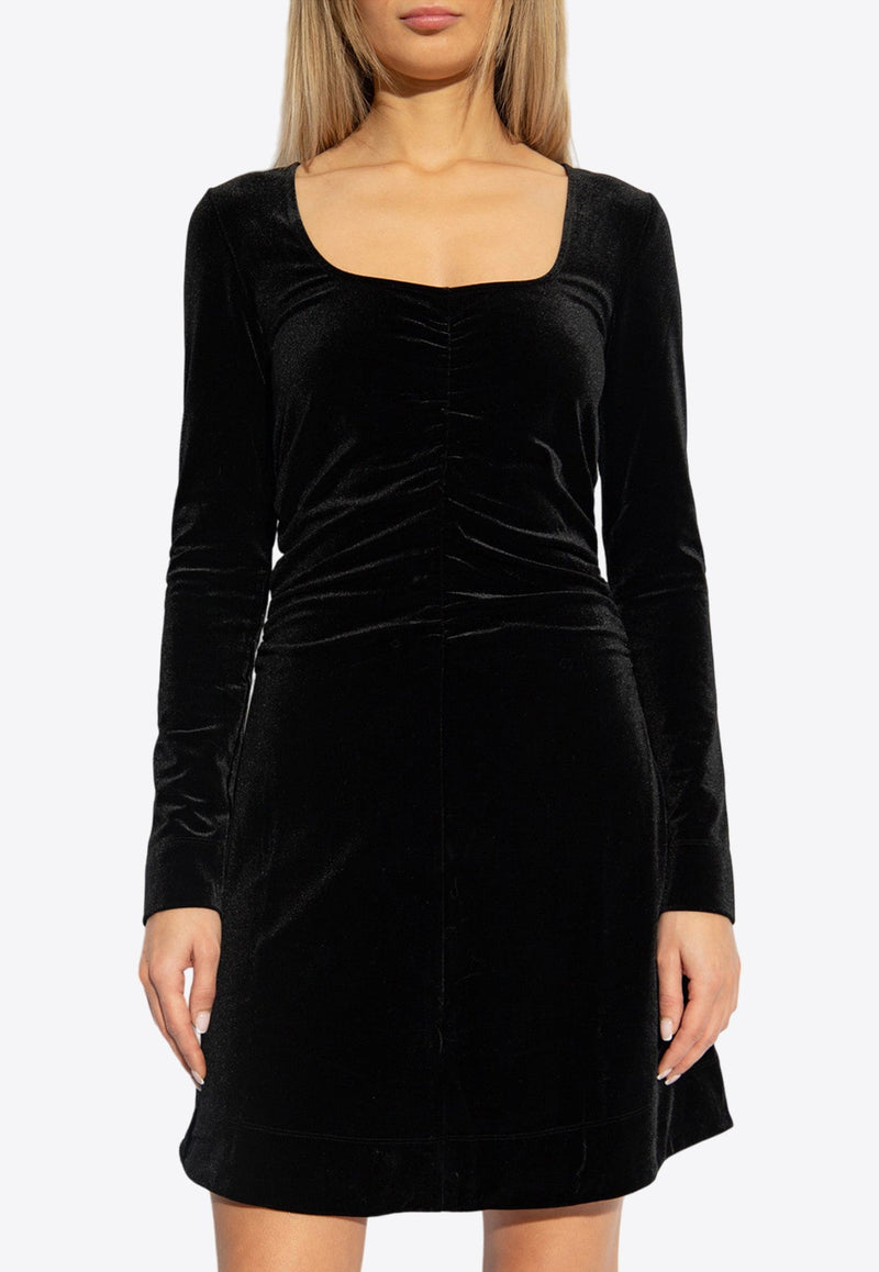 Velour Velvet Jersey Mini Dress