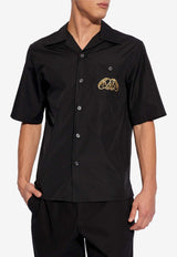 Embroidered Seal Short-Sleeved Shirt