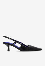 Chisel 50 Leather Slingback Pumps