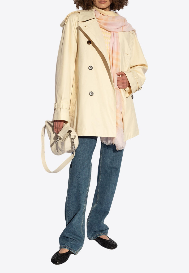 Double-Breasted Short Trench Coat