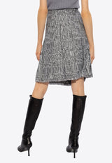 A-line Checked Mini Skirt