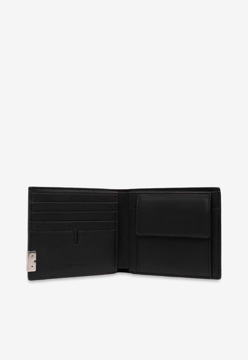 B Cut Bi-Fold Wallet in Grained Leather