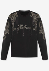 Chain Embroidered Crewneck Sweater