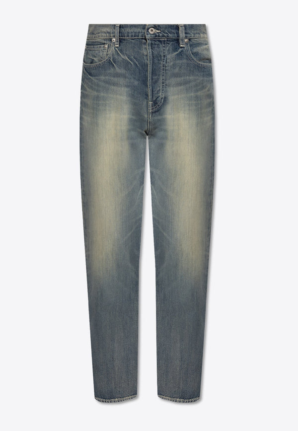 Asagao Straight-Leg Faded Jeans