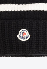 Logo Embroidered Wool Beanie