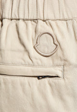 Logo Embroidered Corduroy Pants