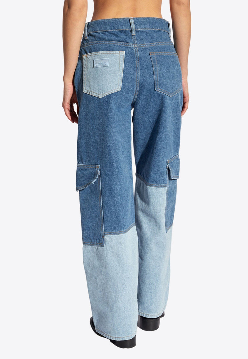 Paneled Cargo Jeans