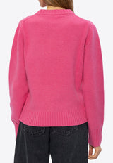 Intarsia Knit Mock-Neck Sweater