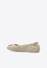 Claire Cap-Toe Tweed Ballet Flats