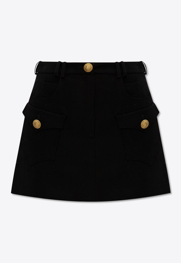 A-line Mini Wool Skirt