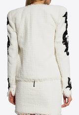 Embroidered Paisley Tweed Jacket