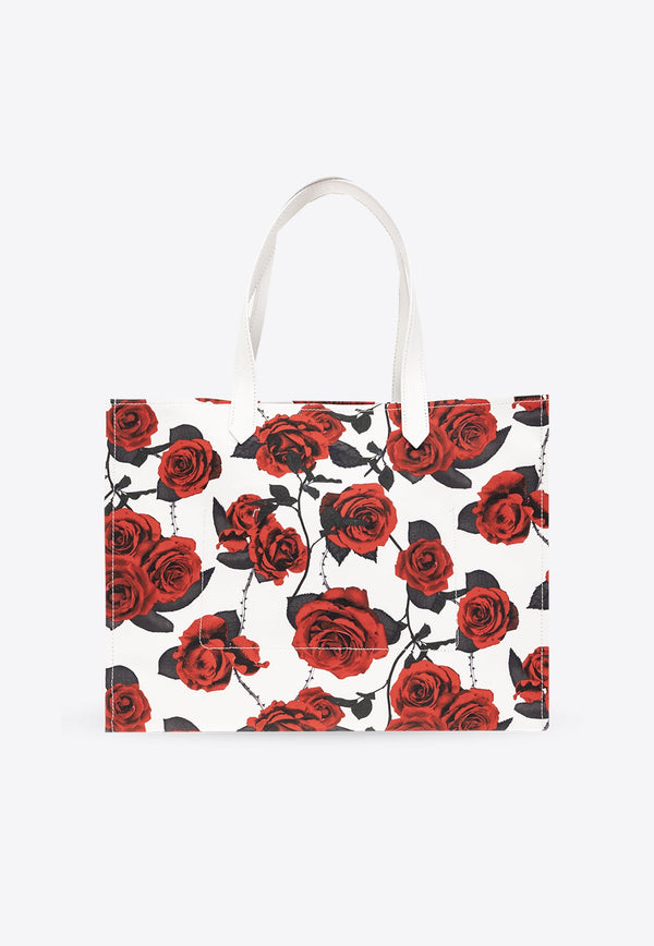 B-Army Rose Print Tote Bag