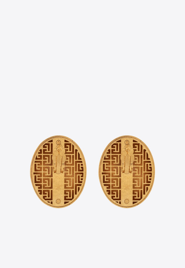 Signature Grid Logo Earrings