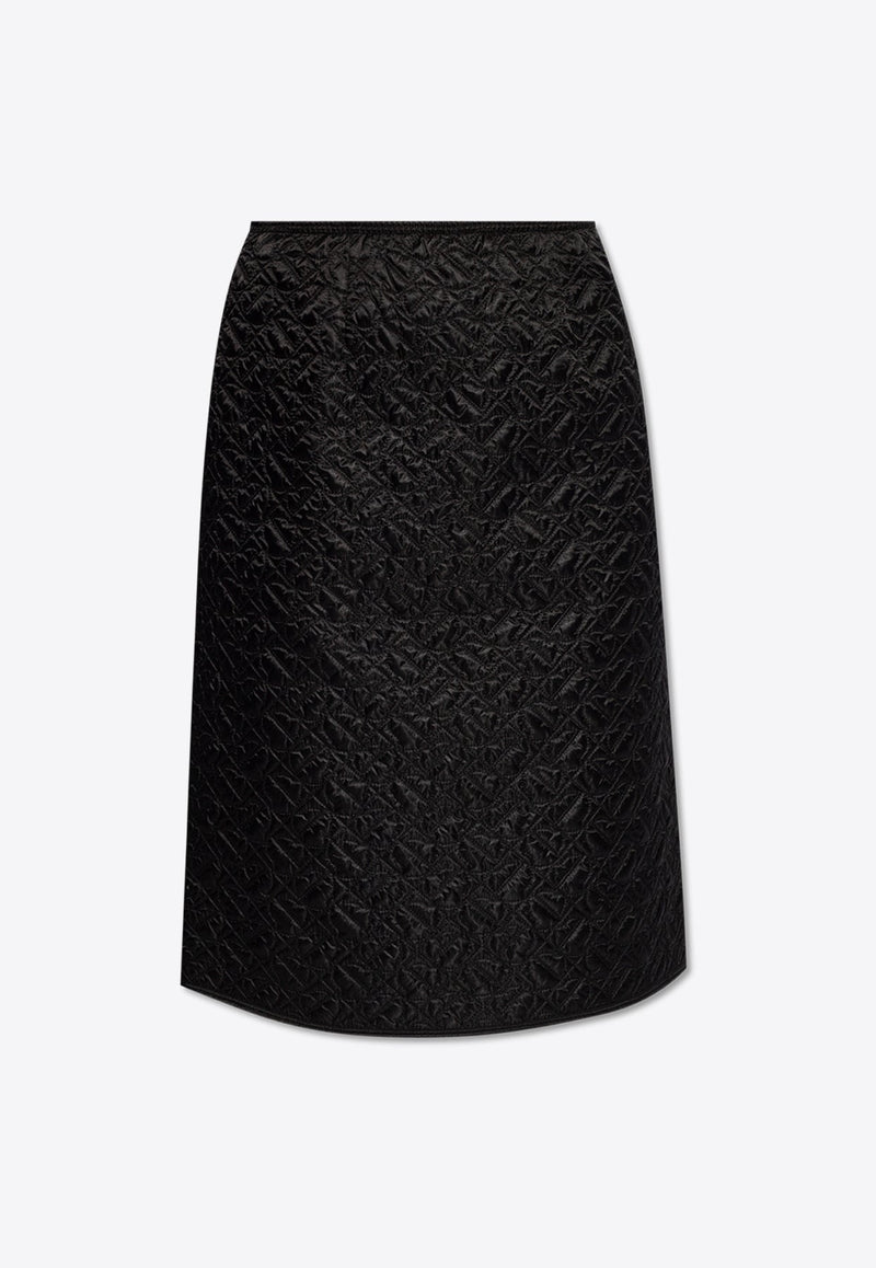 Quilted Midi Pencil Skirt