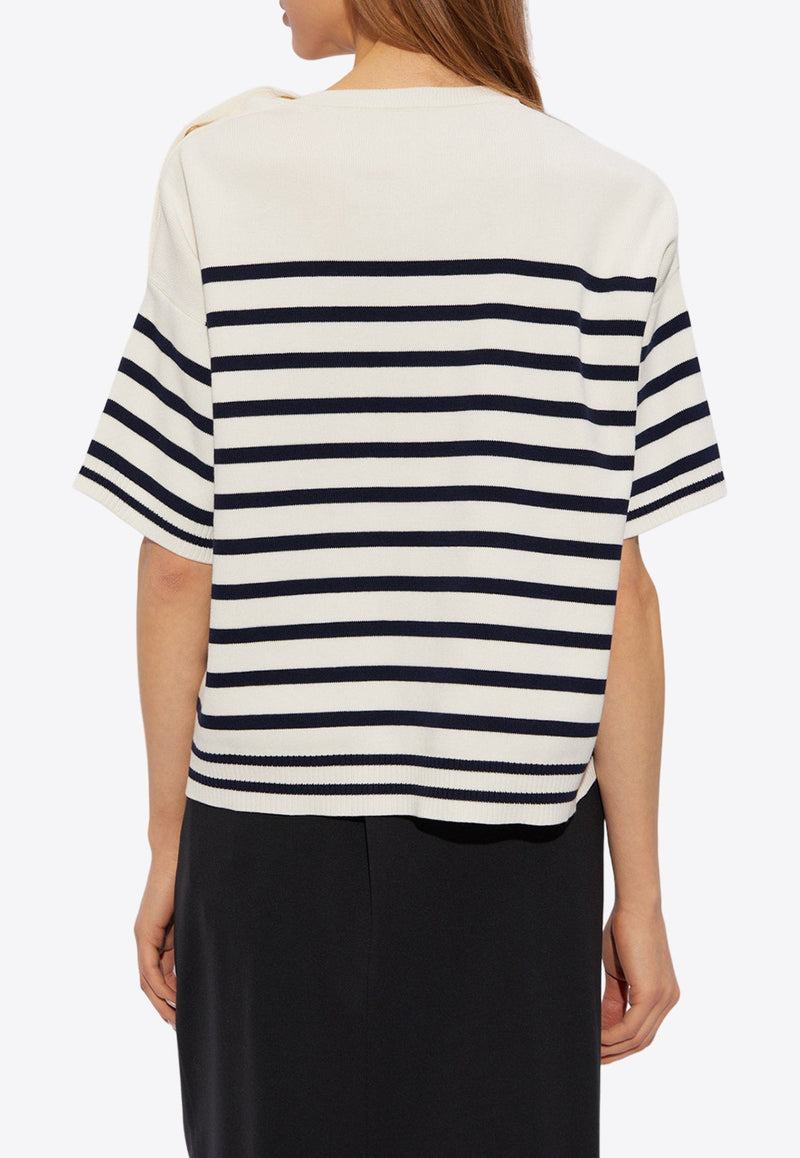 Logo Patch Stripe T-shirt