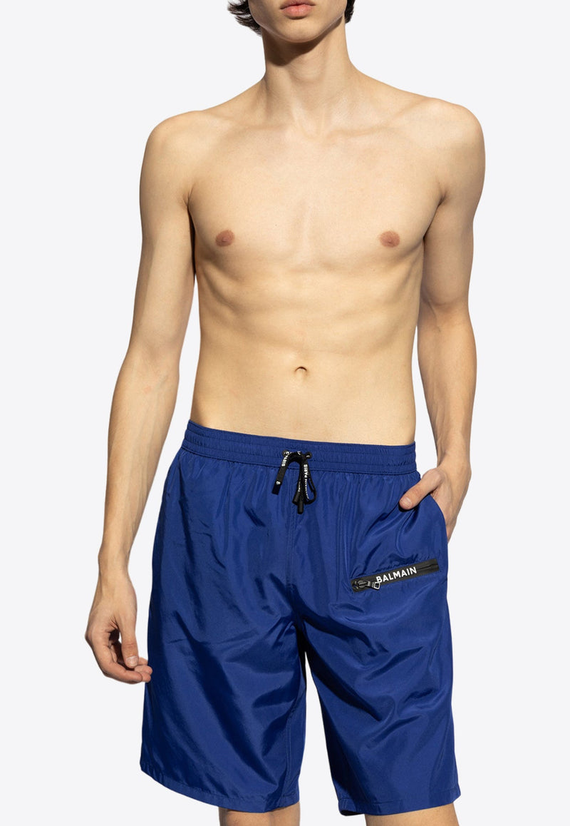 Surfer Logo Print Swim Shorts