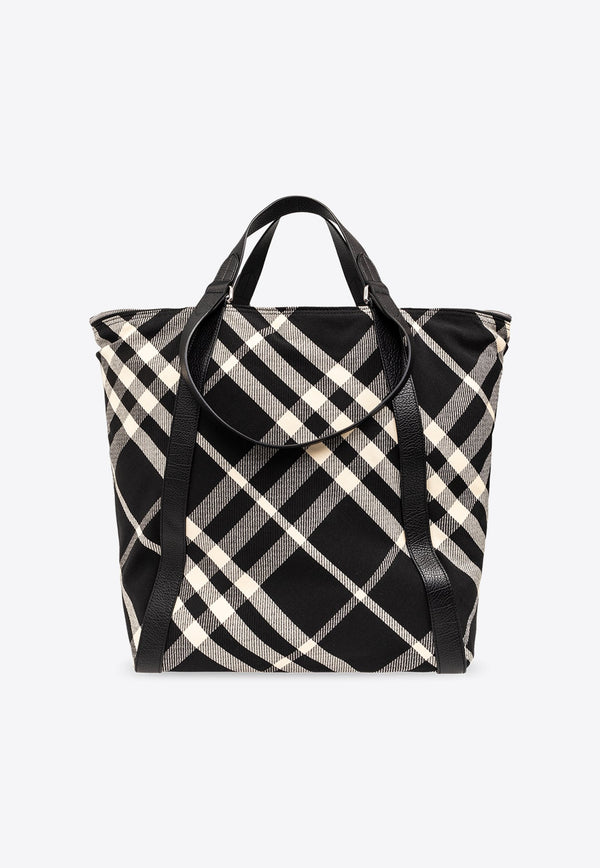 Large Field Checkered Tote Bag
