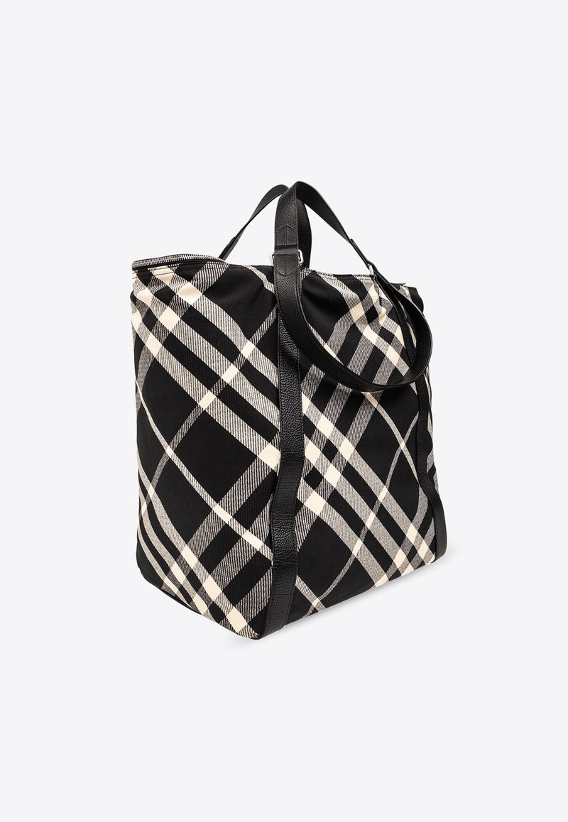 Large Field Checkered Tote Bag