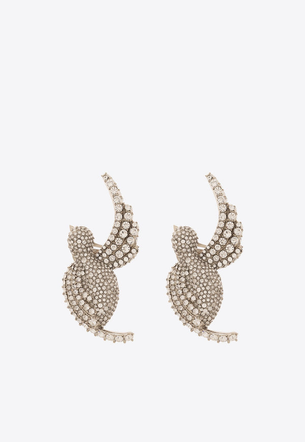 Swallow Rhinestone-Embellished Earrings