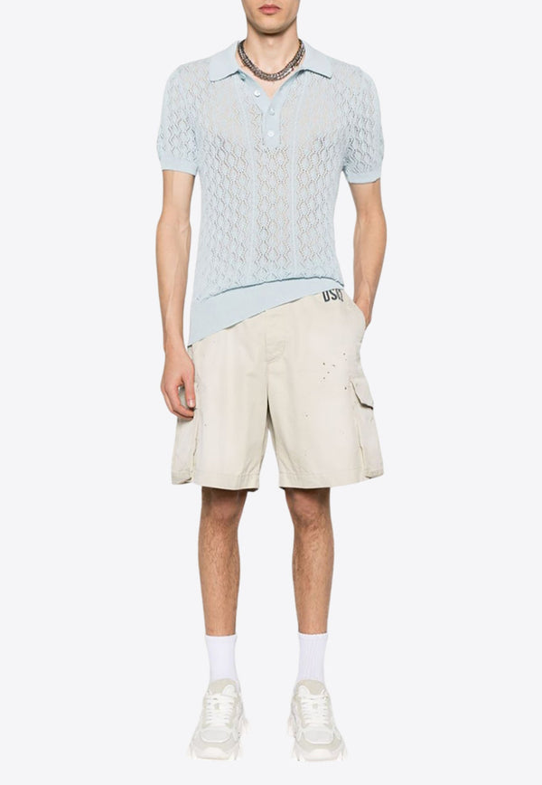 Paint Splatter Cargo Shorts