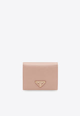 Small Saffiano Logo Bi-Fold Wallet