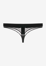 Logo Waistband Lace Thong