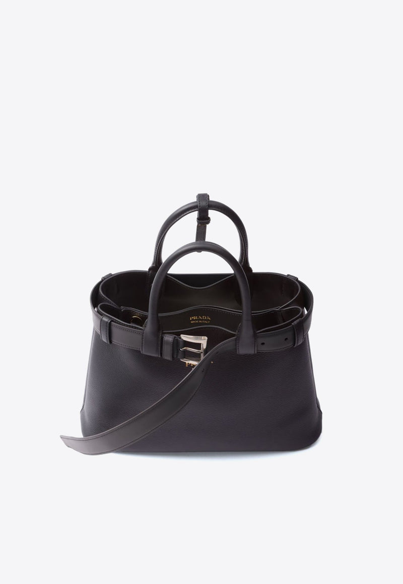 Medium Belted Leather Tote Bag
