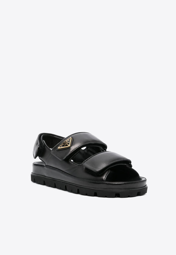 Padded Nappa Leather Sandals
