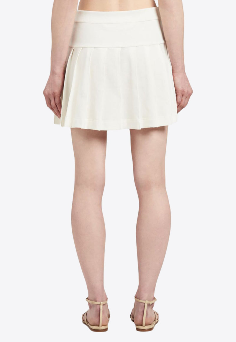 Monogram Pleated Mini Skirt