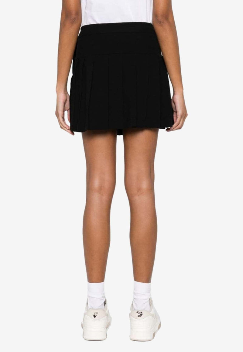 Monogram Pleated Mini Skirt