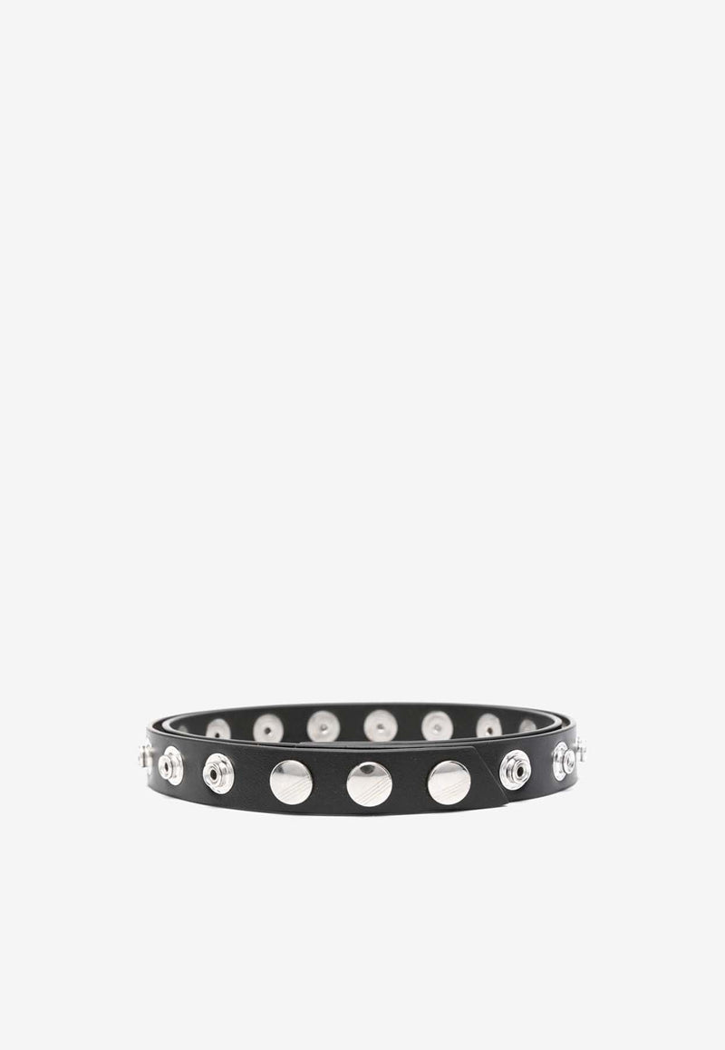 Studded Calf Leather Belt