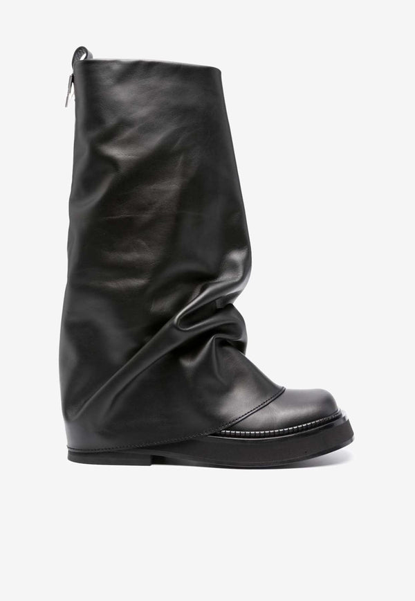 Robin Layered Leather Combat Boots