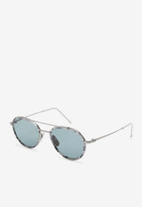 Oval-Frame Sunglasses