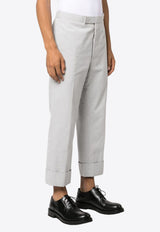 Straight-Leg Striped Tailored Pants