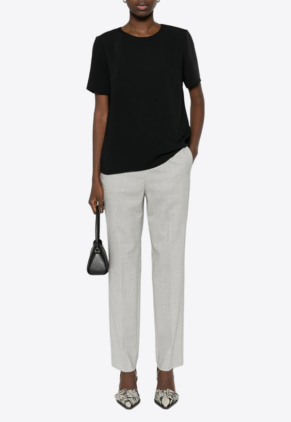 High-Waist Tailored Wool Pants