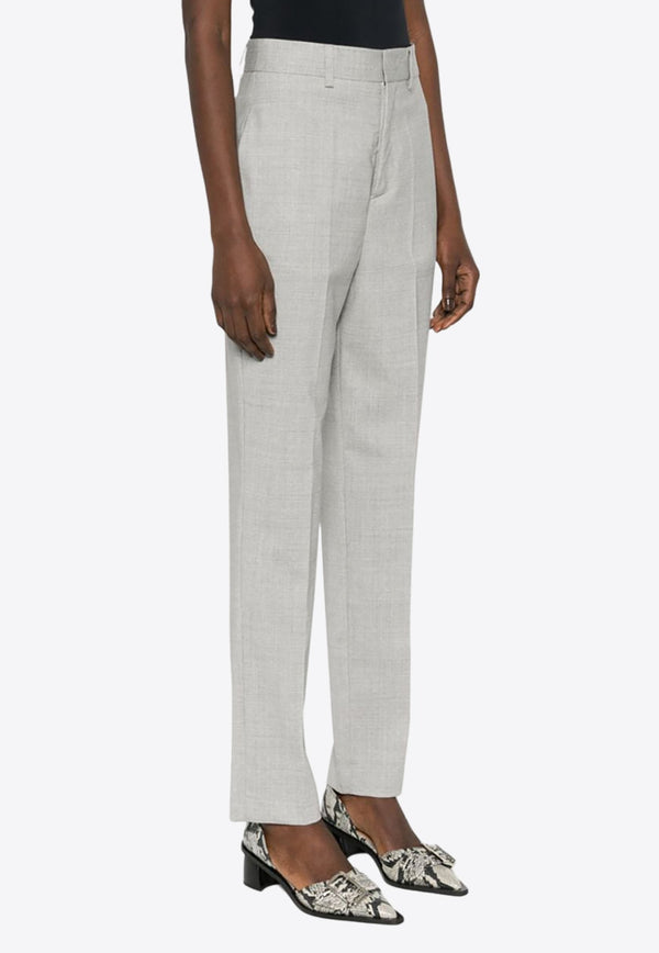 High-Waist Tailored Wool Pants